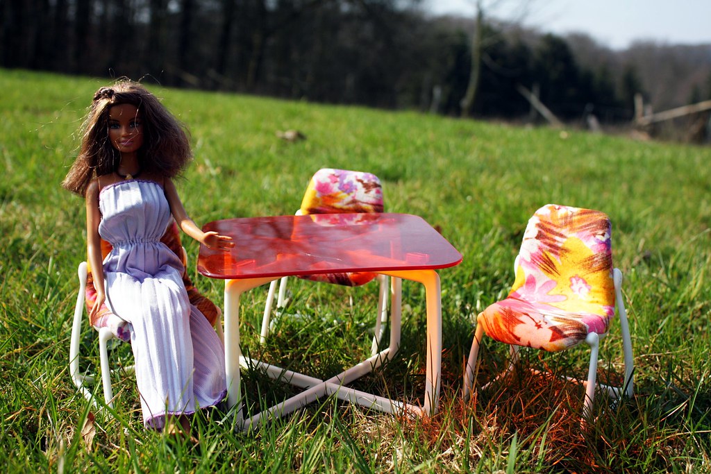 Barbie goes outdoor This is the Barbie doll furniture I me… Flickr