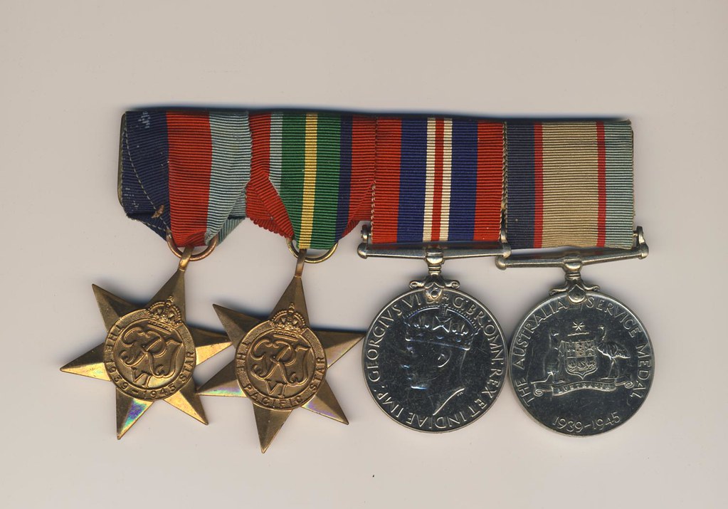 Commomorating Anzac Day 25th April Australian Military Service Medals