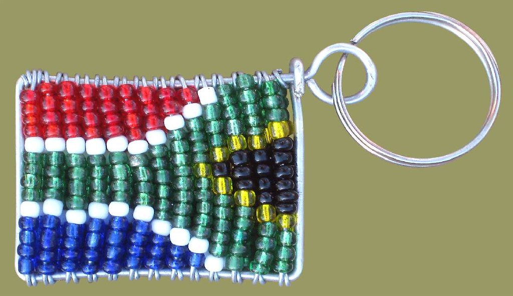 beadedSAflagkeyringchain1200 Beaded SA flag key chai… Flickr
