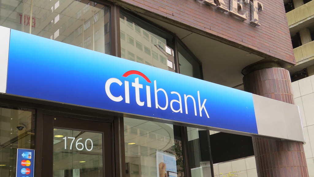 Citibank Sign from side Citibank logo and sign sideview Flickr