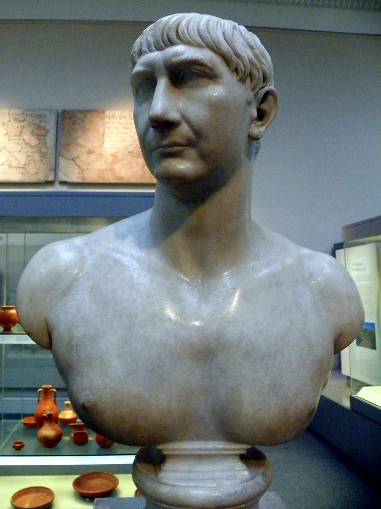 Roman bust of Trajan, British Museum Marble portrait bust … Flickr