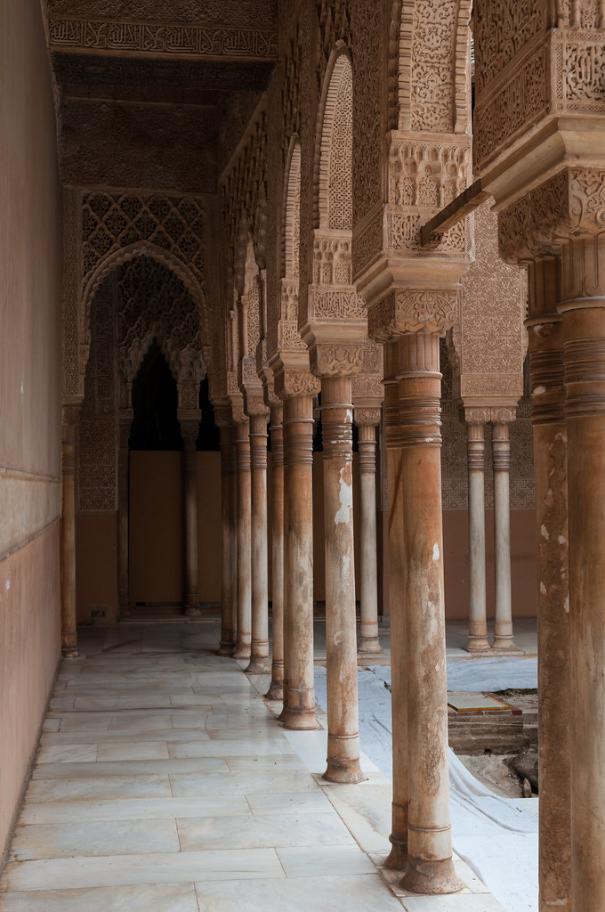 Architectural details in Alhambra, Granada The Court of th… Flickr