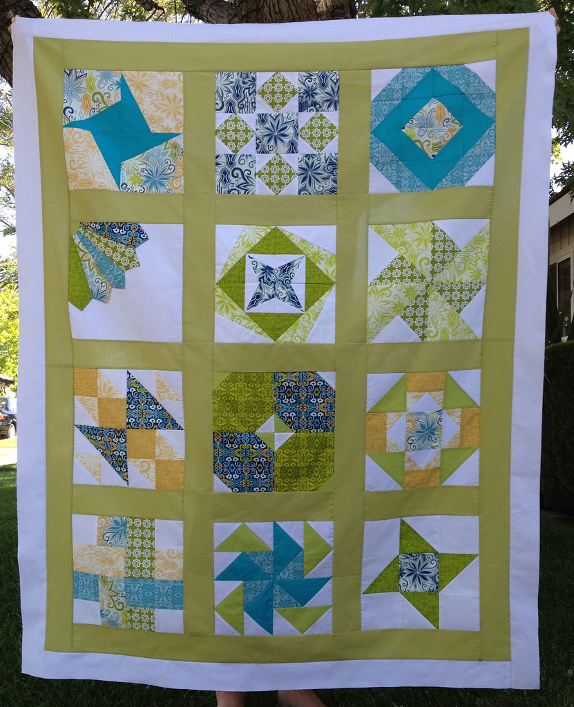 Sea Glass Quilt Top Blocks from Sew Happy Quilt QAL. Blogg… Flickr