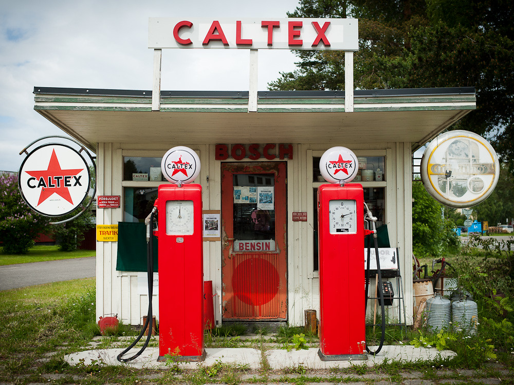 Caltex Old Gas station Älvsbyn, Sweden. Helena Flickr