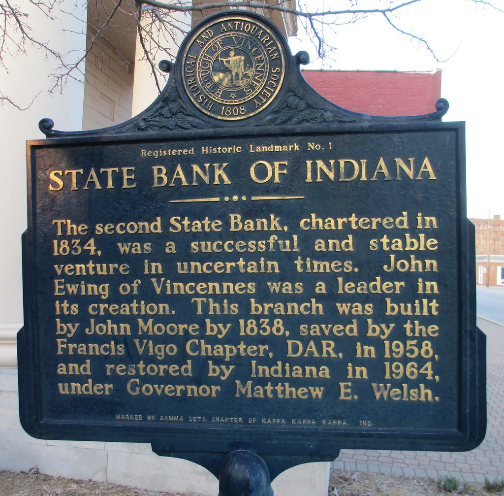 Old State Bank of Indiana Marker (Vincennes, Indiana) Flickr