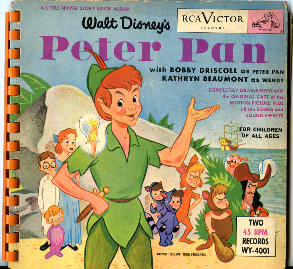 Disney's PETER PAN Storybook 45 rpm Record Album (1952) a photo on