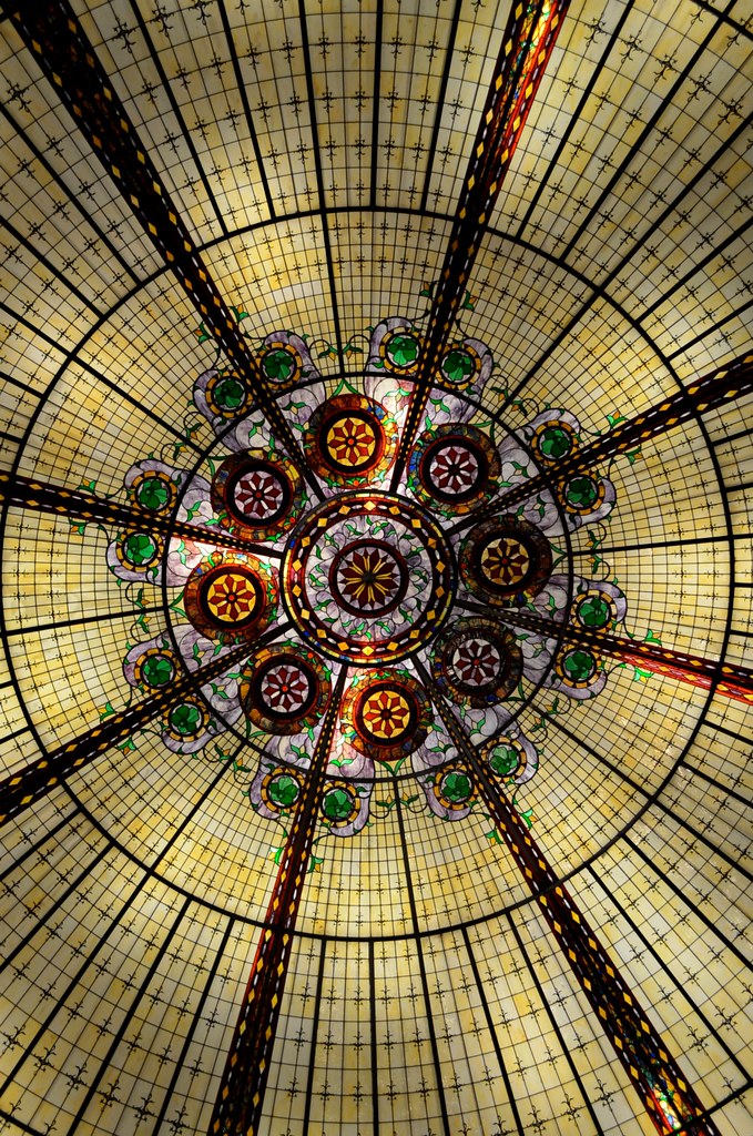 Stained glass dome Paris Hotel & Casino. Las Vegas, NV. Amina Elahi