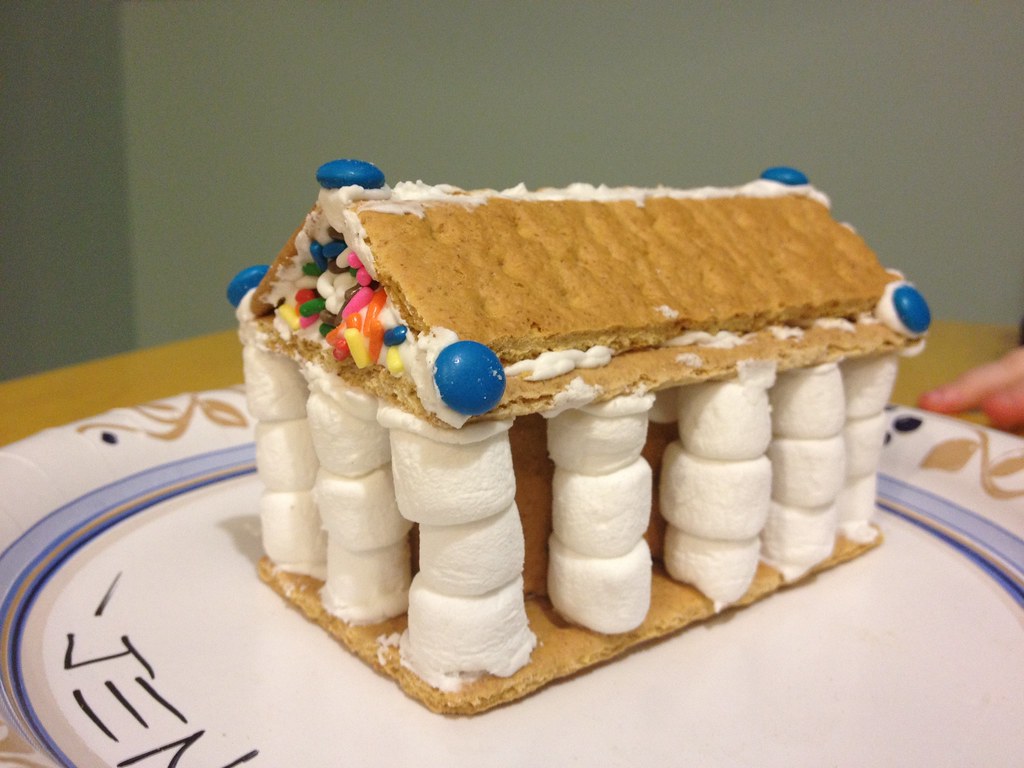 Gingerbread house The Parthenon At Theresa's party yesterâ€¦ Flickr
