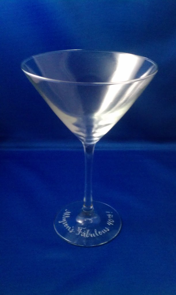 Engraved Martini Glass Allyson's Fabulous 40th glasses eng… Flickr