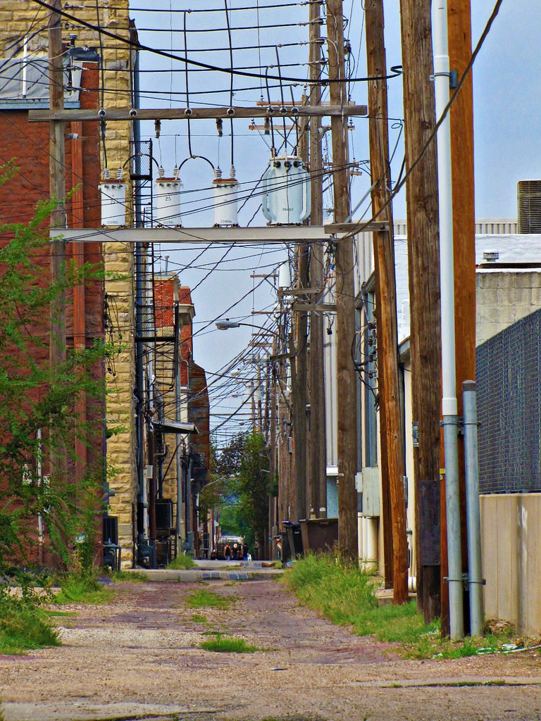 Ark City alley Alley paved with brick in Arkansas City, Ka