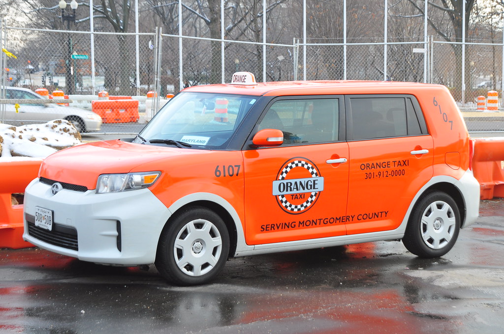 Orange Taxi Scion xB Triborough Flickr