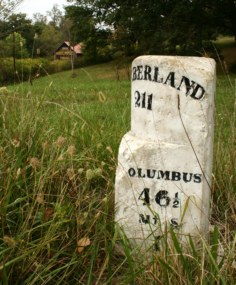 National Road, Mile Marker Ohio, U.S. Route 40. Uturn and… Flickr