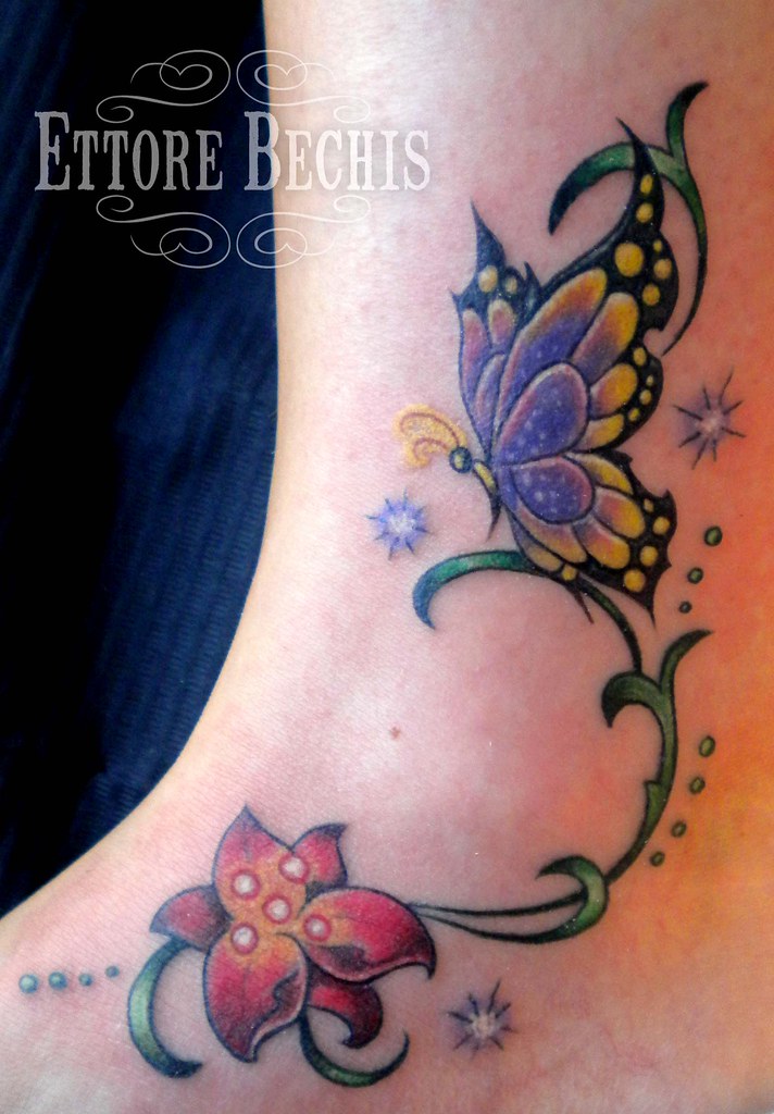 Fiore,Butterfly,Flower,Tattoo,Tatuaggio,Orchidea,Realistic… | Flickr 1024_x_712_jpg