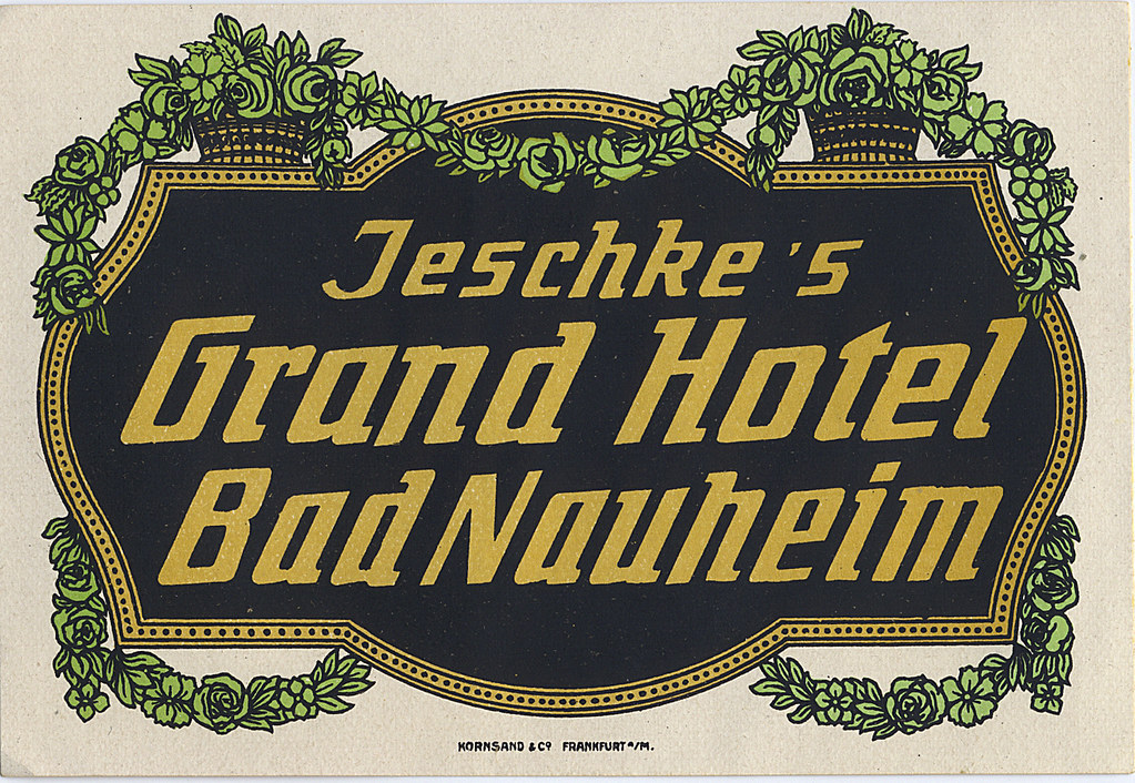 grand hotel bad nauheim germany Art of the Luggage Label Flickr