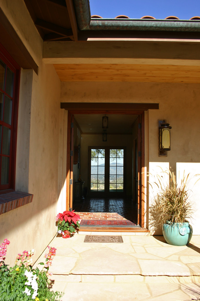 Front Elevation Close Up Entry door and french doors beyon… Flickr