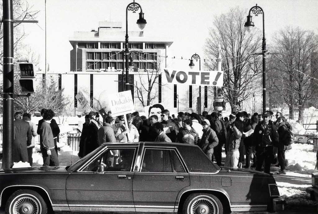 New Hampshire Primary collecting trip, Manchester, NH, 1988 a photo
