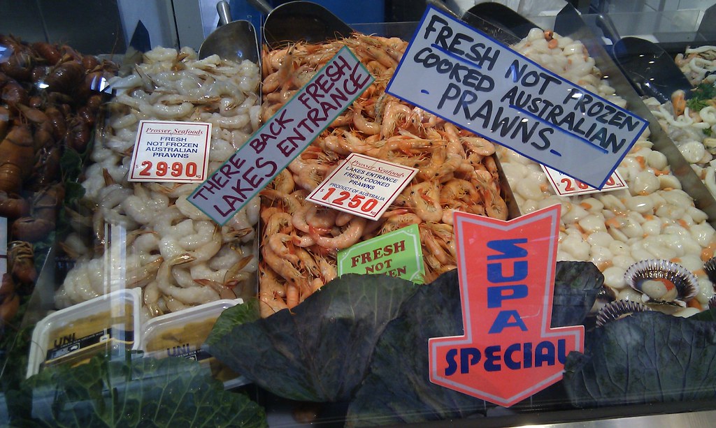 Lakes Entrance School Prawns Prosser's Seafood, QVM AUD1… Flickr
