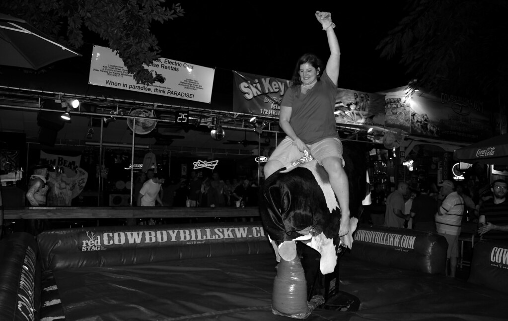 Kim vs. Mechanical Bull Day 2 in Key West. Daniel Rangel Flickr