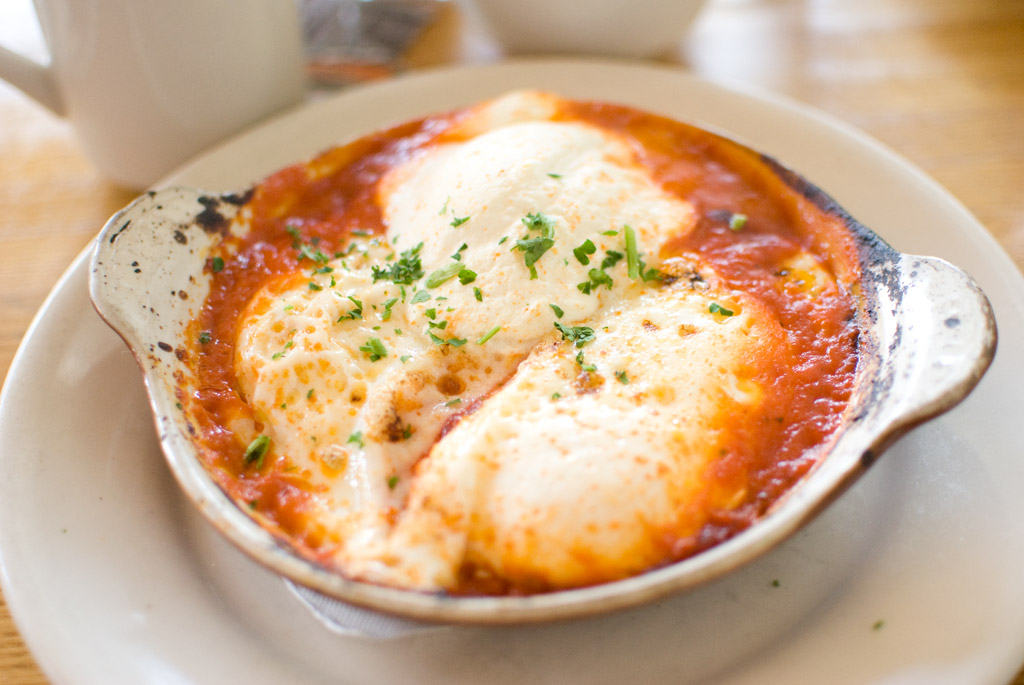 baked eggs, polenta, ricotta, tomato sauce giovanni's 11.2… Flickr