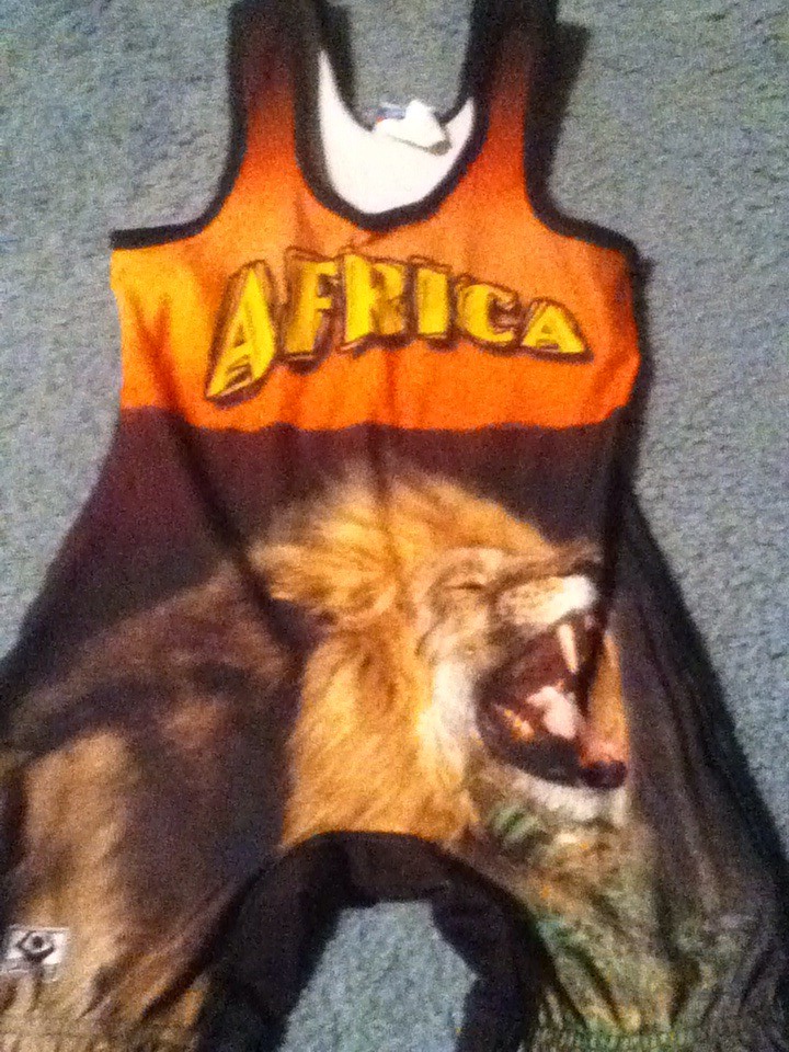 Africa Wrestling singlet Size =youth medium pennwrestler Flickr