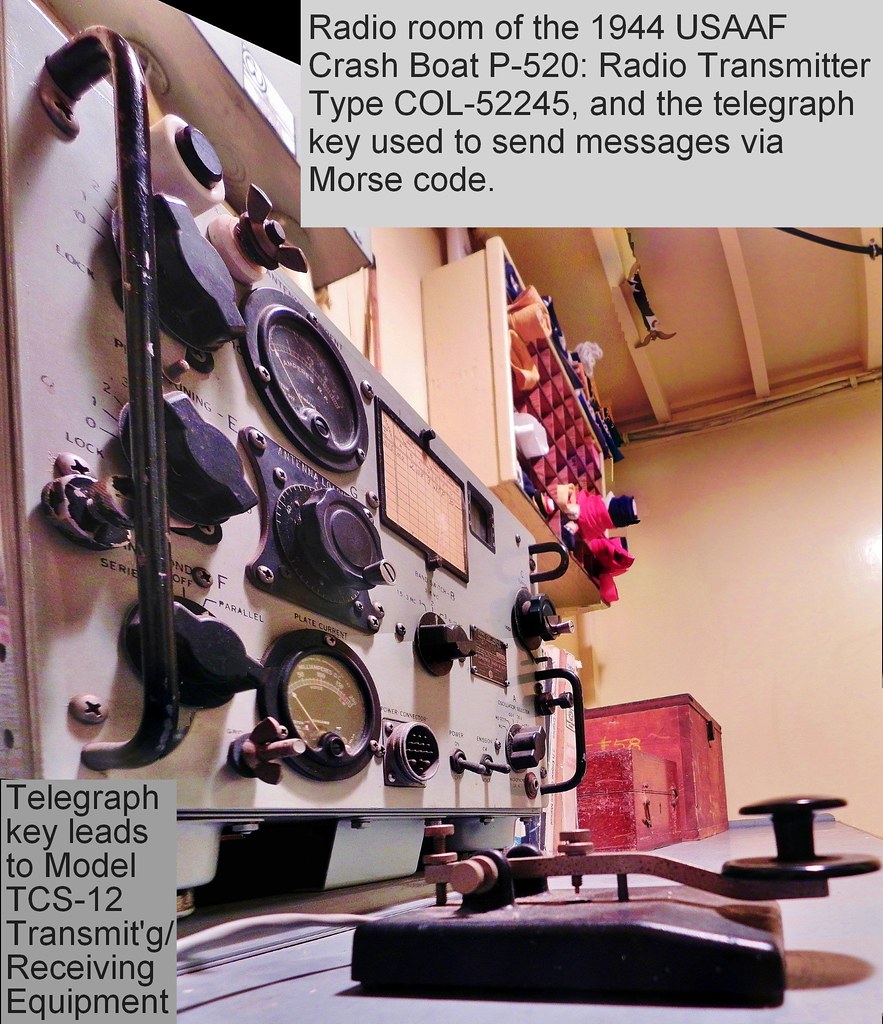 Radio room of crash boat P520 One of the smallest compart… Flickr
