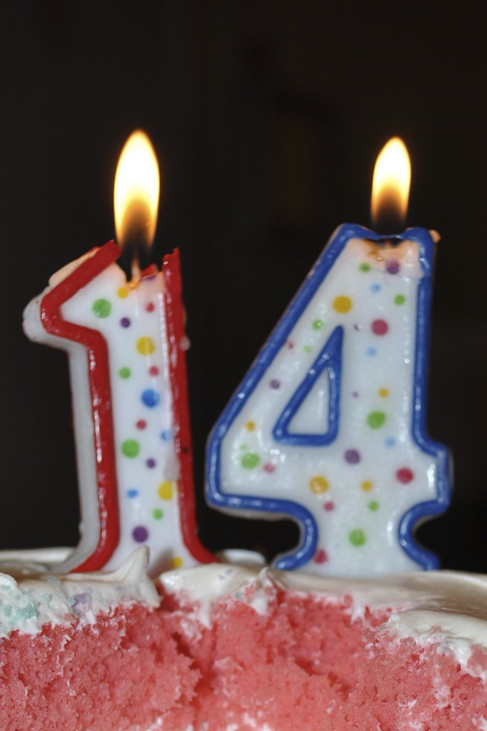 14 candles on birthday cake Birthday cake with 14 candles Flickr