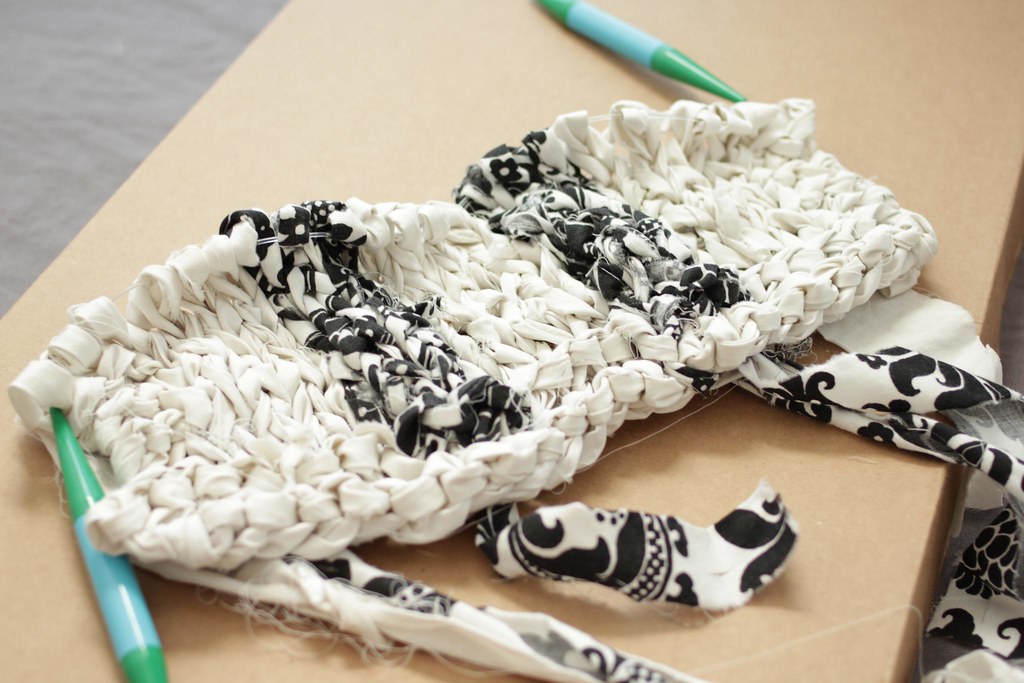 striped rag bath mat catparty Flickr