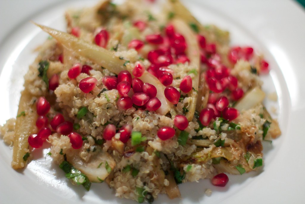 Quinoa pomegranate fennel salad From Yotam Ottolenghi's co… Flickr
