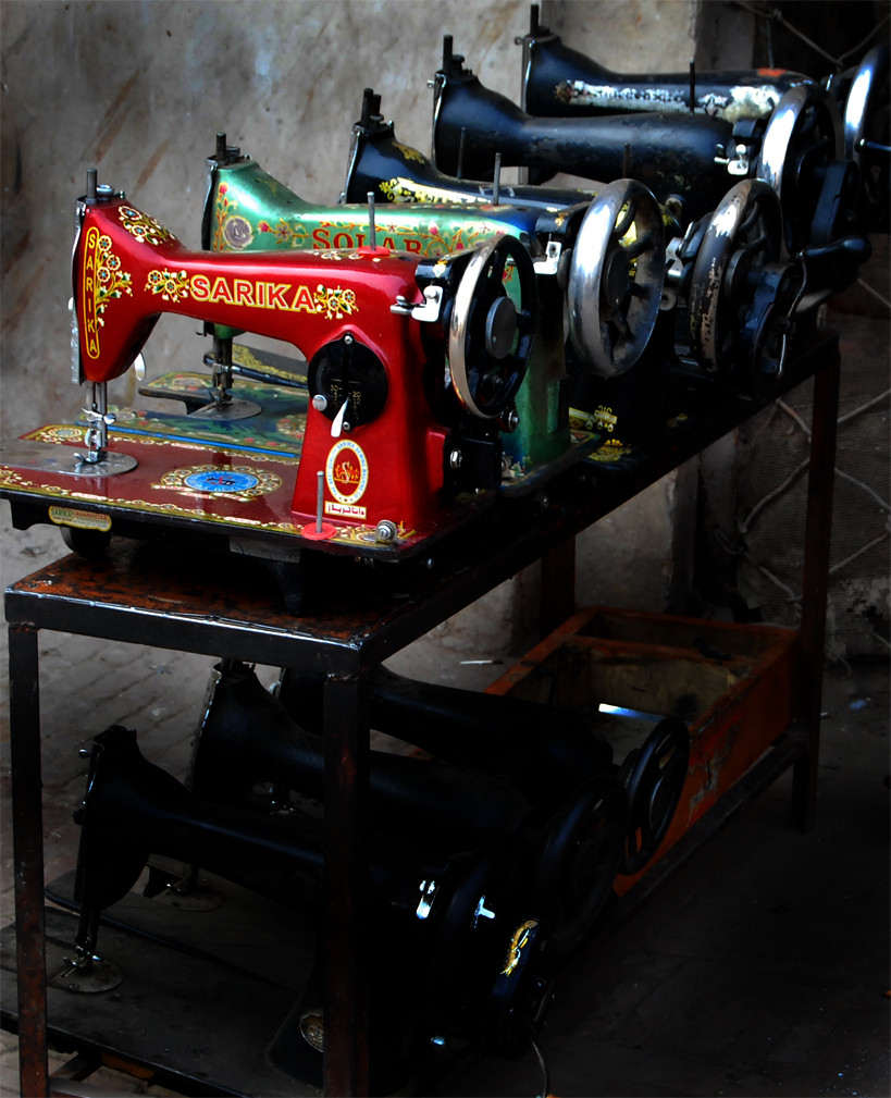 Old sewing machines at repair shop Walled City, Lahore Flickr