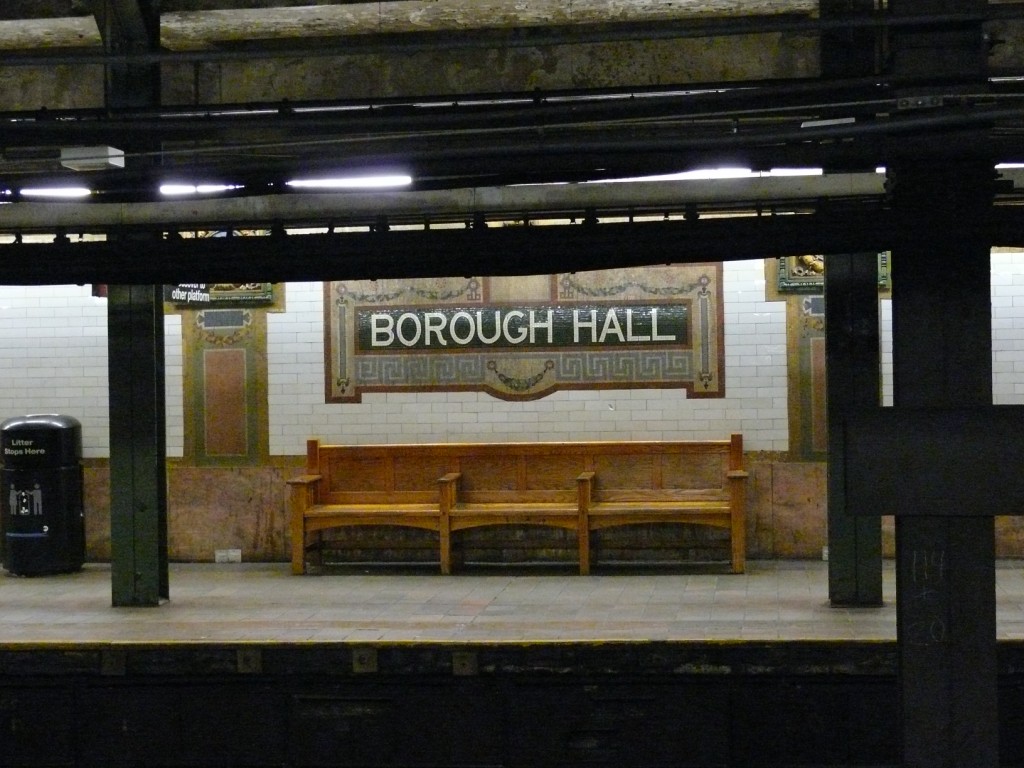 New York 2011 MTA Subway Station Borough Hall, Brooklyn Martin