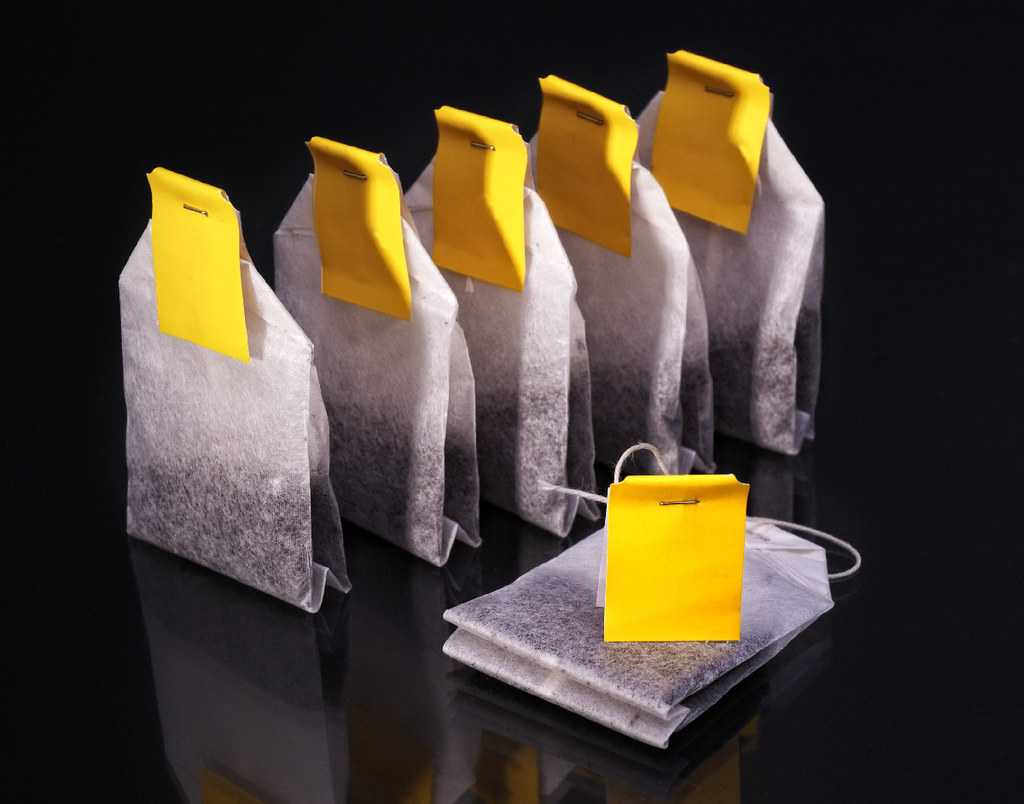 tea bags tea bags on a dark grey background begemot_dn Flickr