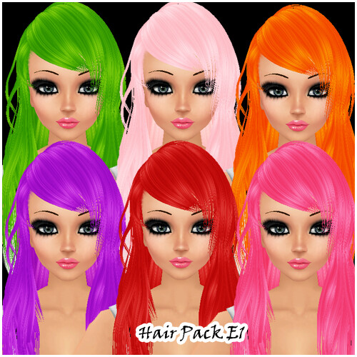 Hair Pack E1 Hair Pack E1 Contains 24 colorful high qualit… Flickr