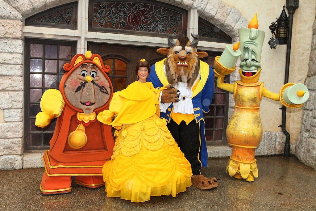 Meeting Disney's Beauty and the Beast characters! Fantasyl… Flickr