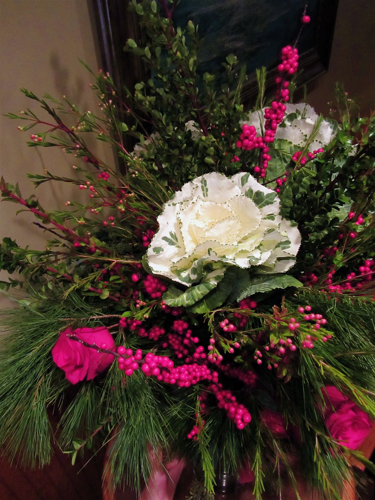 Christmas flowers as seen at Rose's Restaurant in EGR Rachel Kramer