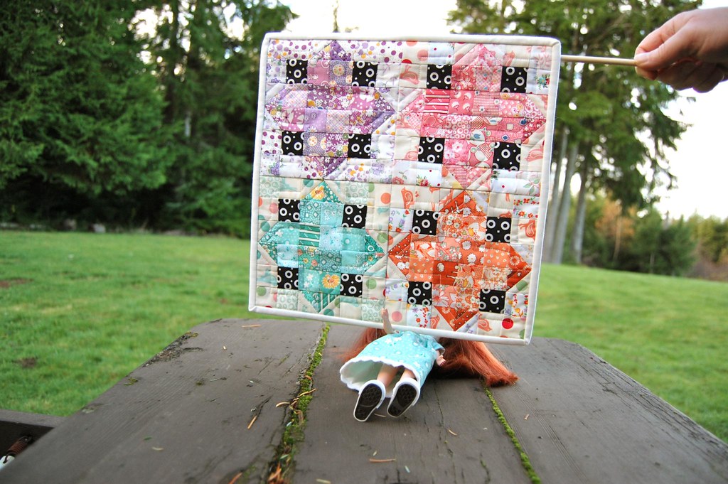 "Diamond Chips" little quilt Blogged Flickr