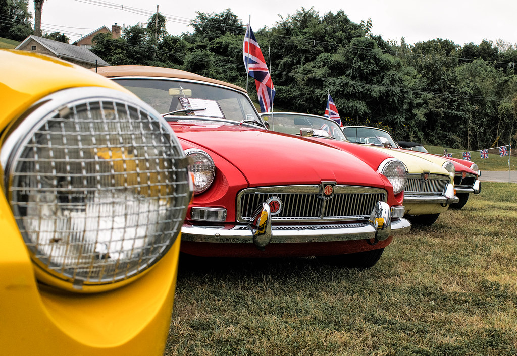 MGBs all in a row. All British car show in Newburg, Indian… bill