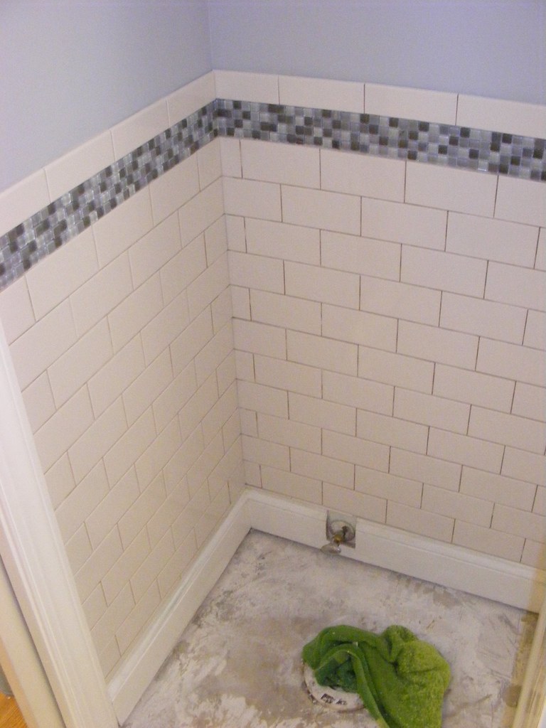 1/2 Bath Remodel Behr Manhattan Mist paint, subway tile, I… Flickr
