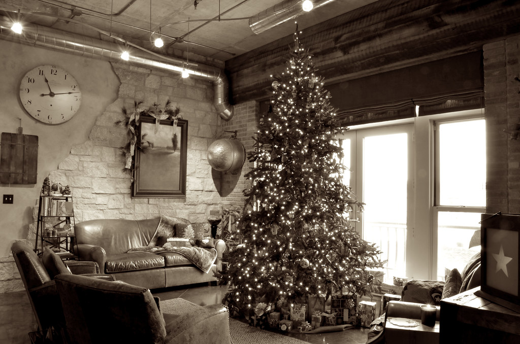 Brent'S Christmas Trees Christmas Loft 2011 the Christmas tree in sepia brent flanders Flickr