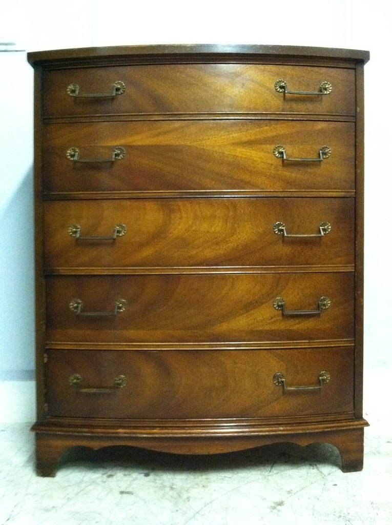 Antique Dresser by Dixie Antique 5Drawer Highboy Walnut D… Flickr