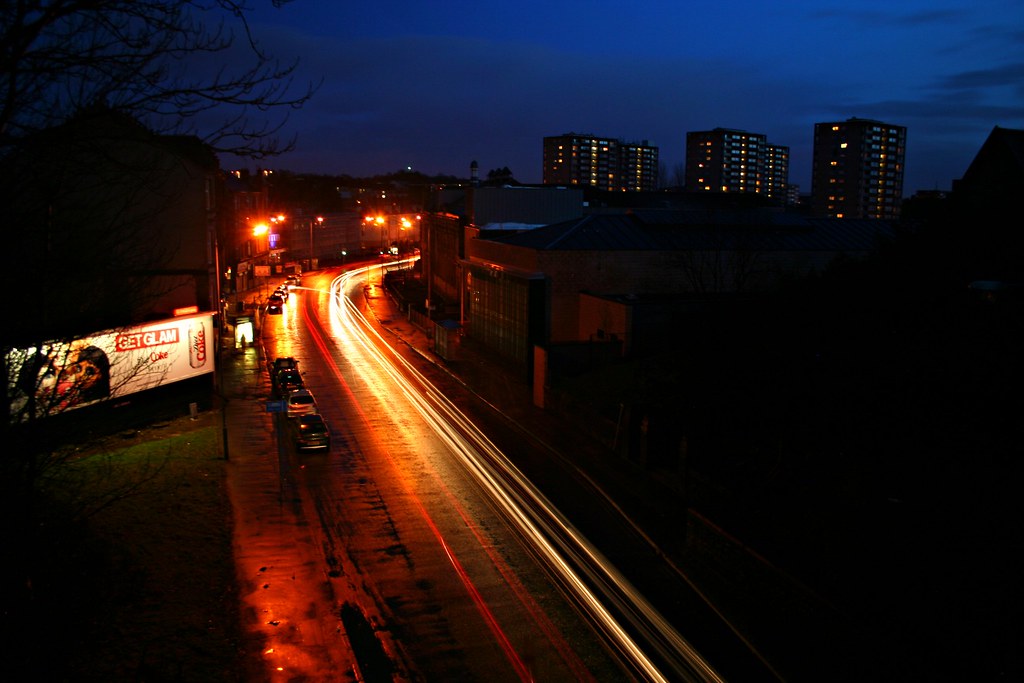 maryhill road from the canal bridge over it johnalbiston Flickr