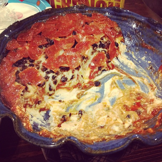 36/366 Day 36 Cream cheese, pizza sauce, black olives,… Flickr