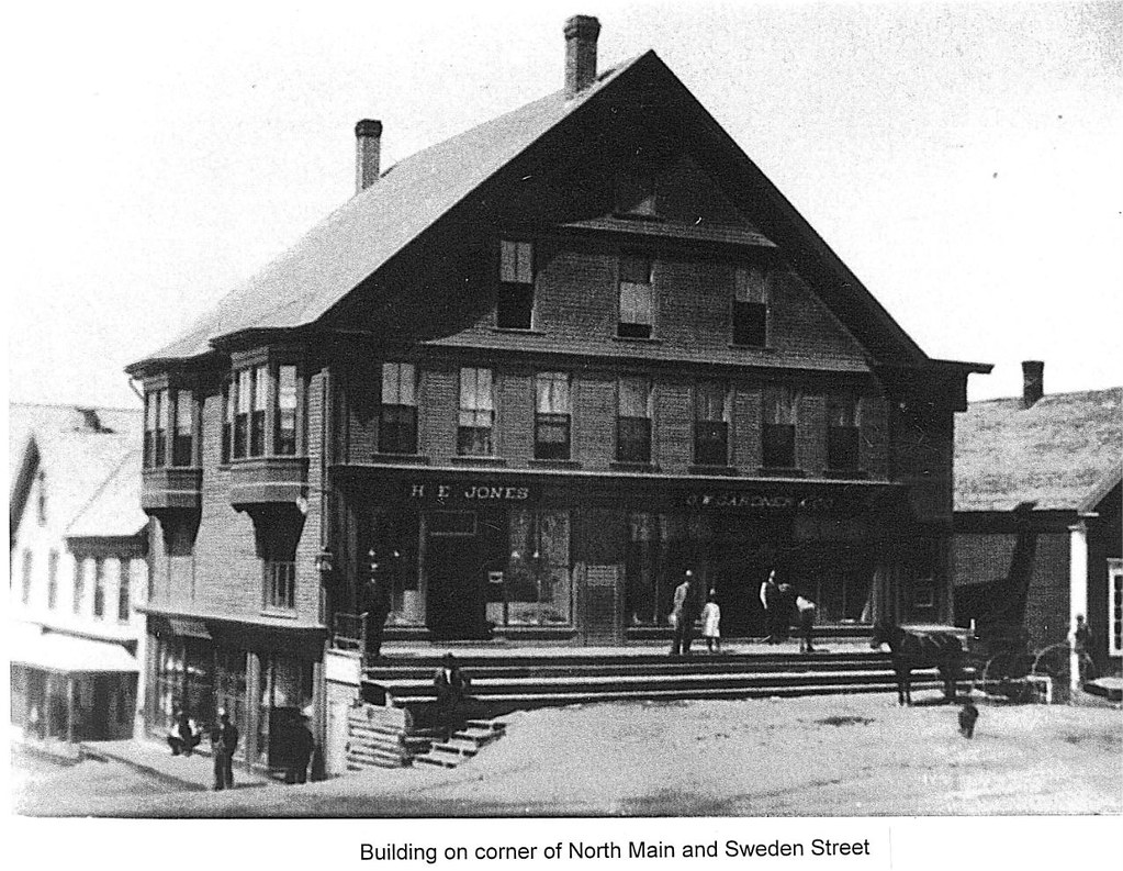Caribou Maine, Building downtown 1882 Contributed by Sandr… Flickr