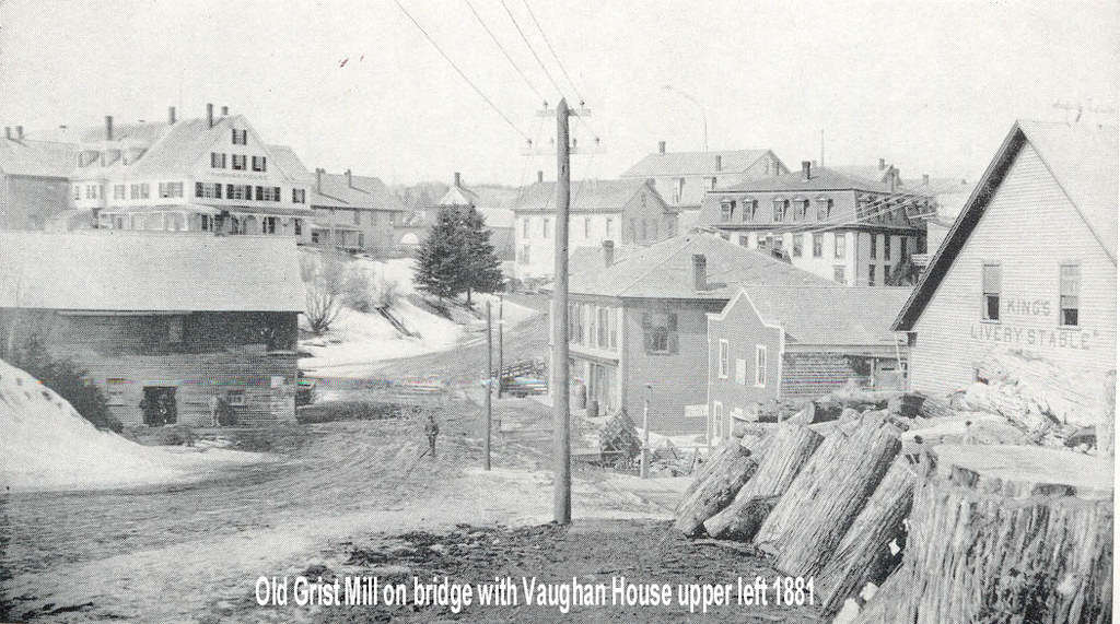 Caribou Maine, grist mill on bridge & vaughan house Caribo… Flickr