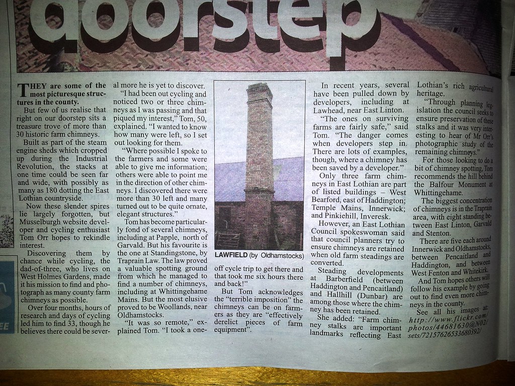 East Lothian Courier article detail Tom Orr Flickr