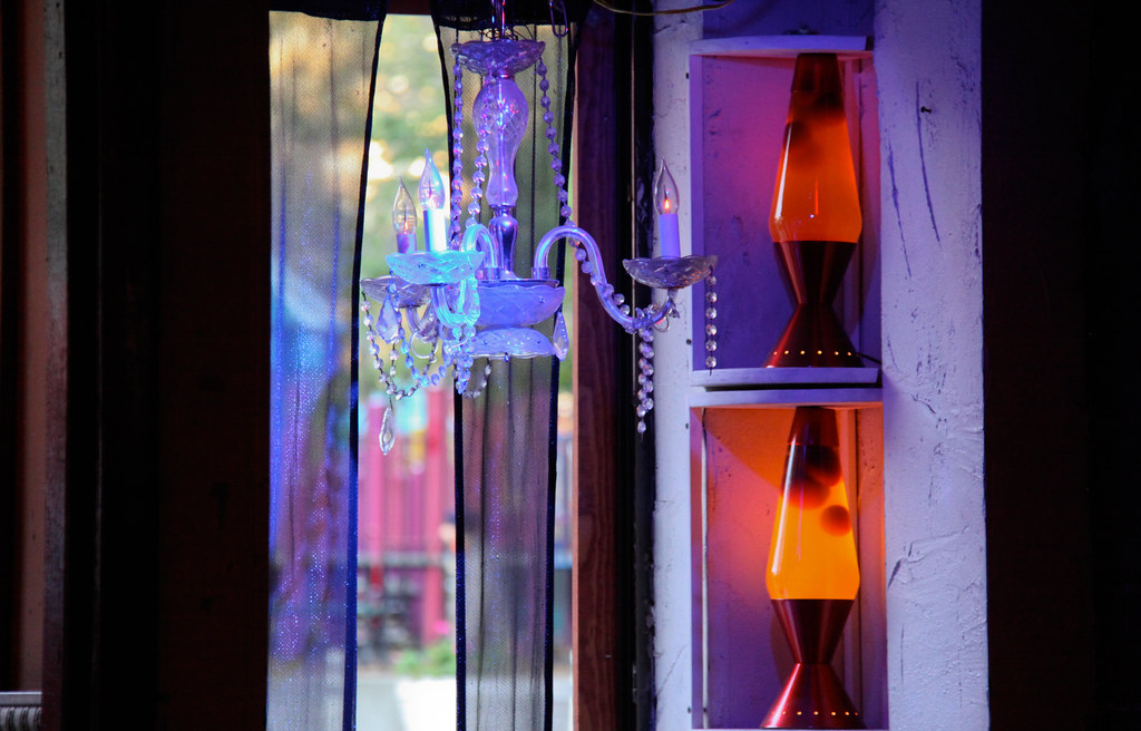 Lava Lamps and Chandelier at 169 Bar Chinatown, NYC Flickr