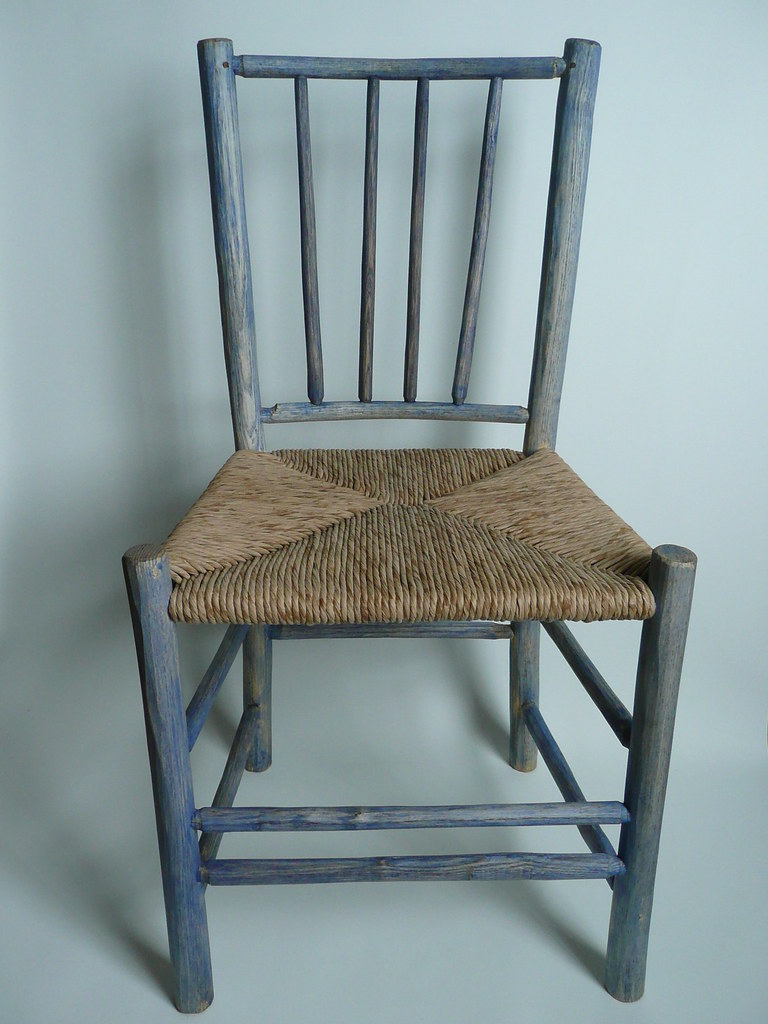 painted spindle back Ash spindle back chair painted with h… Flickr