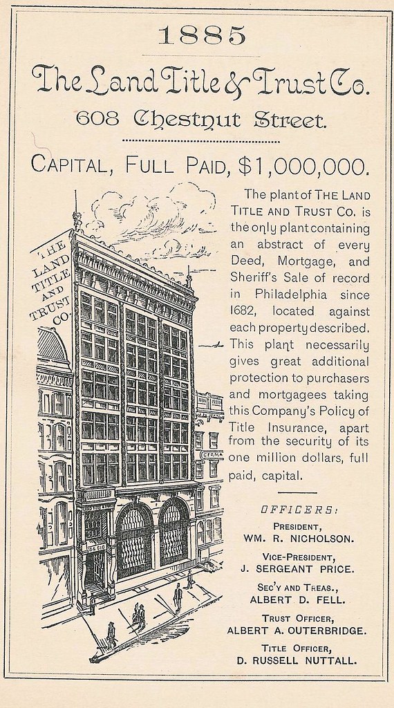 Land Title & Trust, 608 Chestnut Street, Philadelphia, 188… Flickr