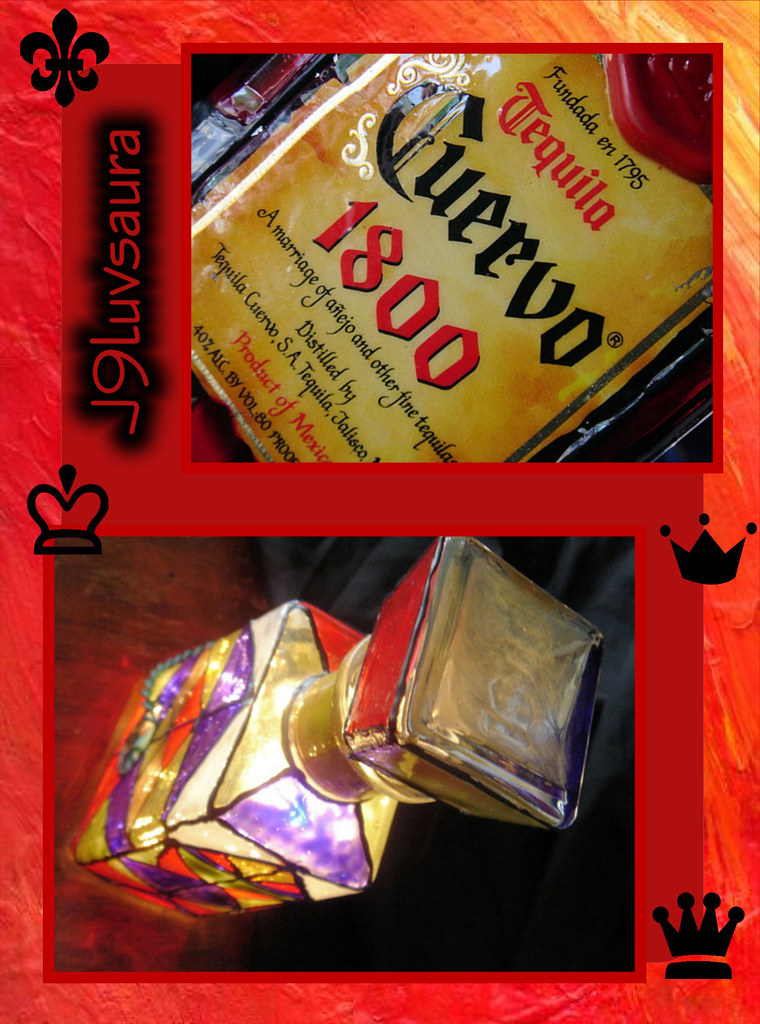 1800lamp recycled tequila bottle made into stained glass s… Flickr