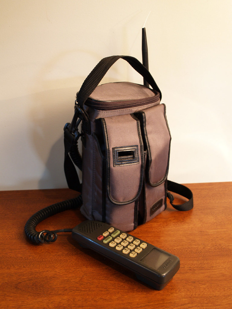 VINTAGE BAG PHONE // Early Cell Phone// Electronics // Car… Flickr