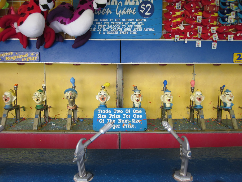 carnival watergun clown game santa cruz Photo taken by… Flickr